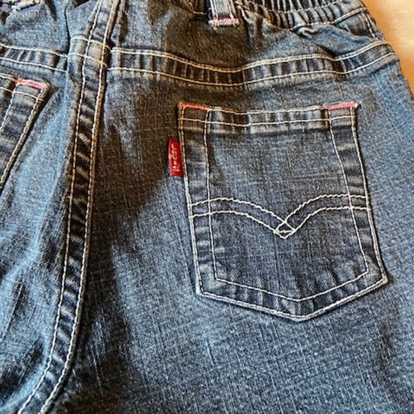 - Little Levi's Girls 5-pocket Blue Denim Shorts Size 2T - Picture 5 of 8